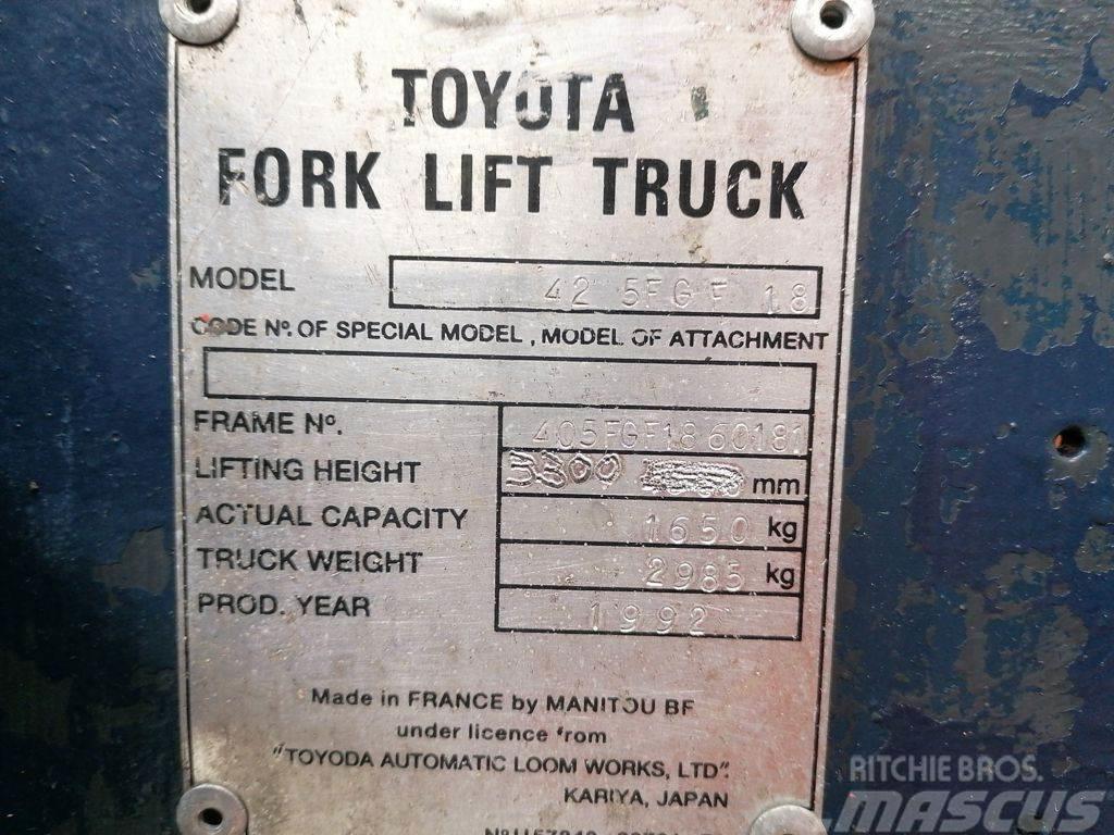 Toyota 42-5FGF18 LPG heftrucks