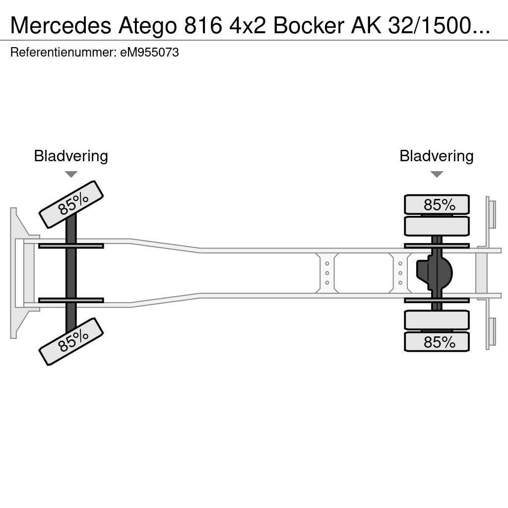 Mercedes-Benz Atego 816 4x2 Bocker AK 32/1500 SPS crane Kranen voor alle terreinen