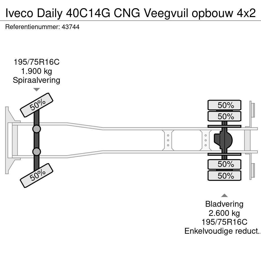 Iveco Daily 40C14G CNG Veegvuil opbouw Vuilniswagens