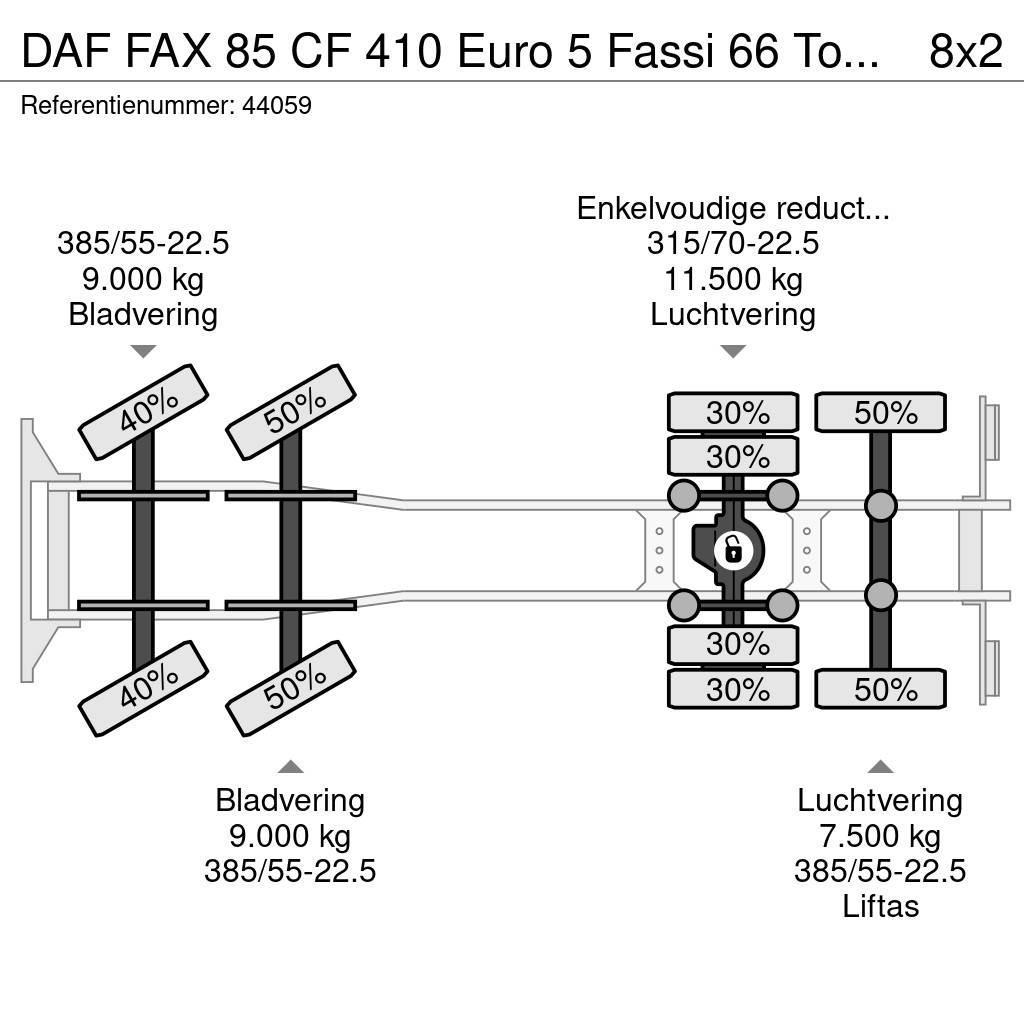 DAF FAX 85 CF 410 Euro 5 Fassi 66 Tonmeter laadkraan Kranen voor alle terreinen