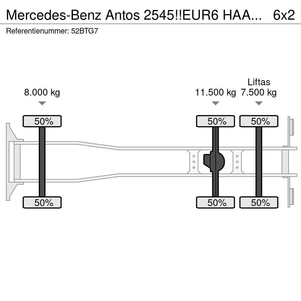 Mercedes-Benz Antos 2545!!EUR6 HAAK/ABROLLKIPPER!!KNICKARM!! Vrachtwagen met containersysteem