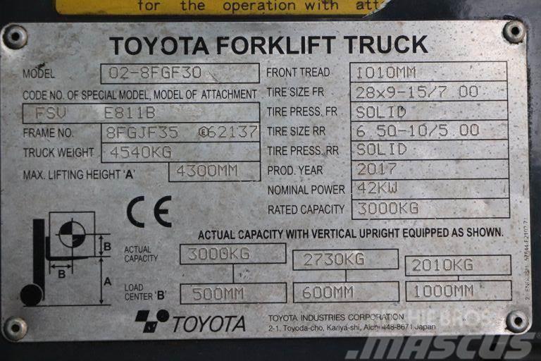 Toyota 02-8FGF30 LPG heftrucks