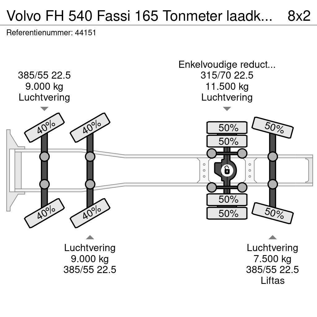 Volvo FH 540 Fassi 165 Tonmeter laadkraan + Fly-Jib Just Trekkers