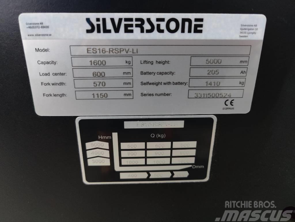 Silverstone ES16-RSPVLI-5000 LI-ION AKULLA, TARJOUS! Zelfrijdende stapelaars