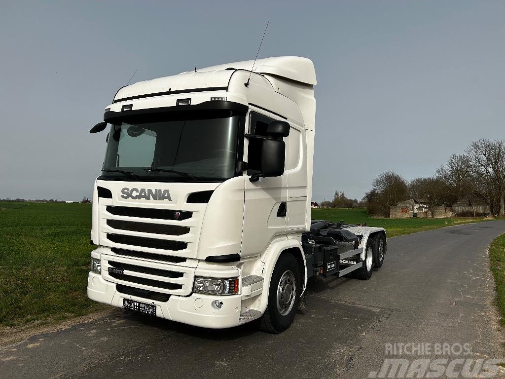 Scania G 450 meiller kipper Vrachtwagen met containersysteem