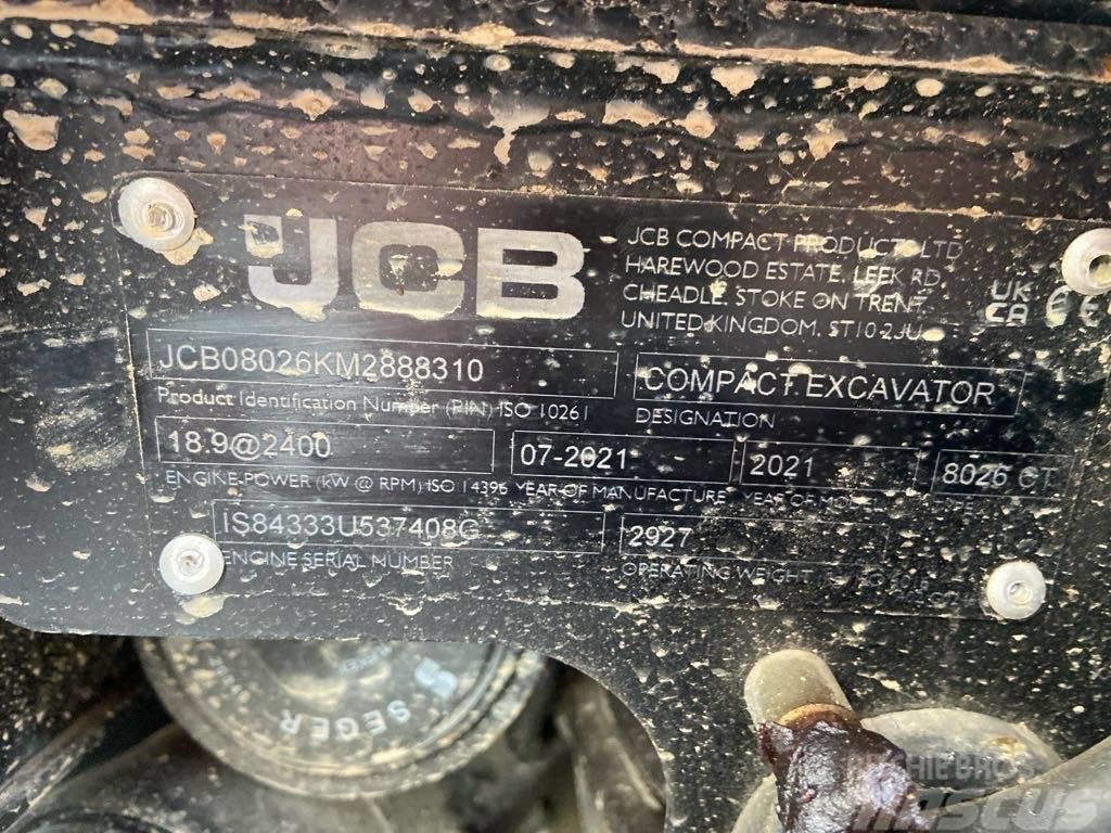JCB 8026CTS Rupsgraafmachines