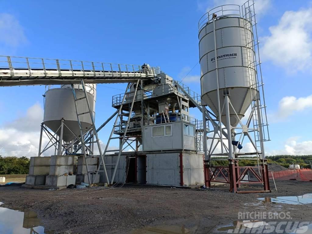 Constmach 100+100 M3/H Stationary Concrete Batching Plant Menginstallaties