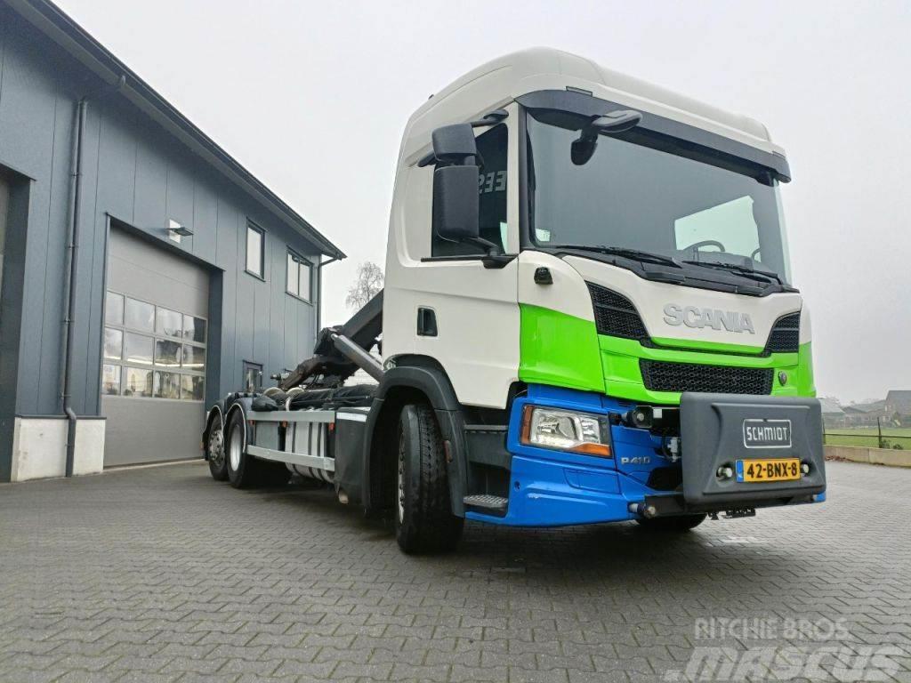 Scania P410 2019 - 6X2 LIFTAS GESTUURD - VDL 21T - VOLLED Vrachtwagen met containersysteem