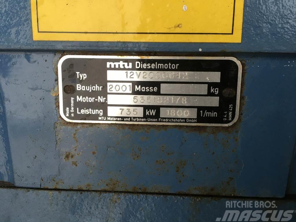MTU 12V2000G42 GENERATOR 739 KVA USED Diesel generatoren