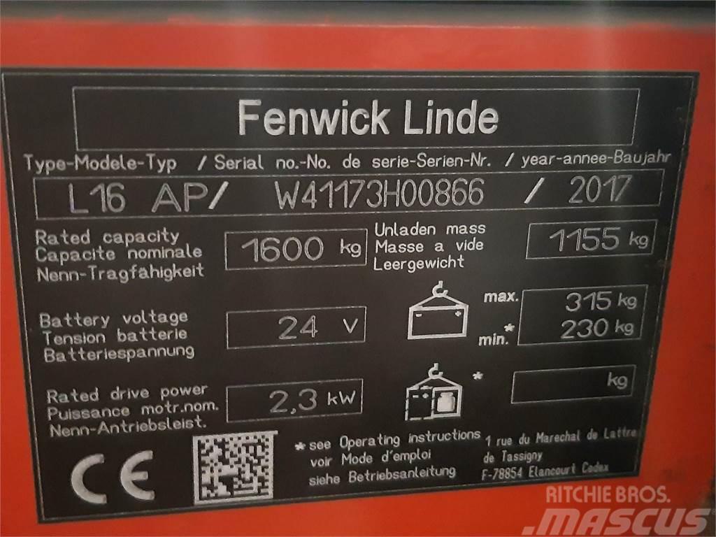 Fenwick L16AP Stapelaar meeloop