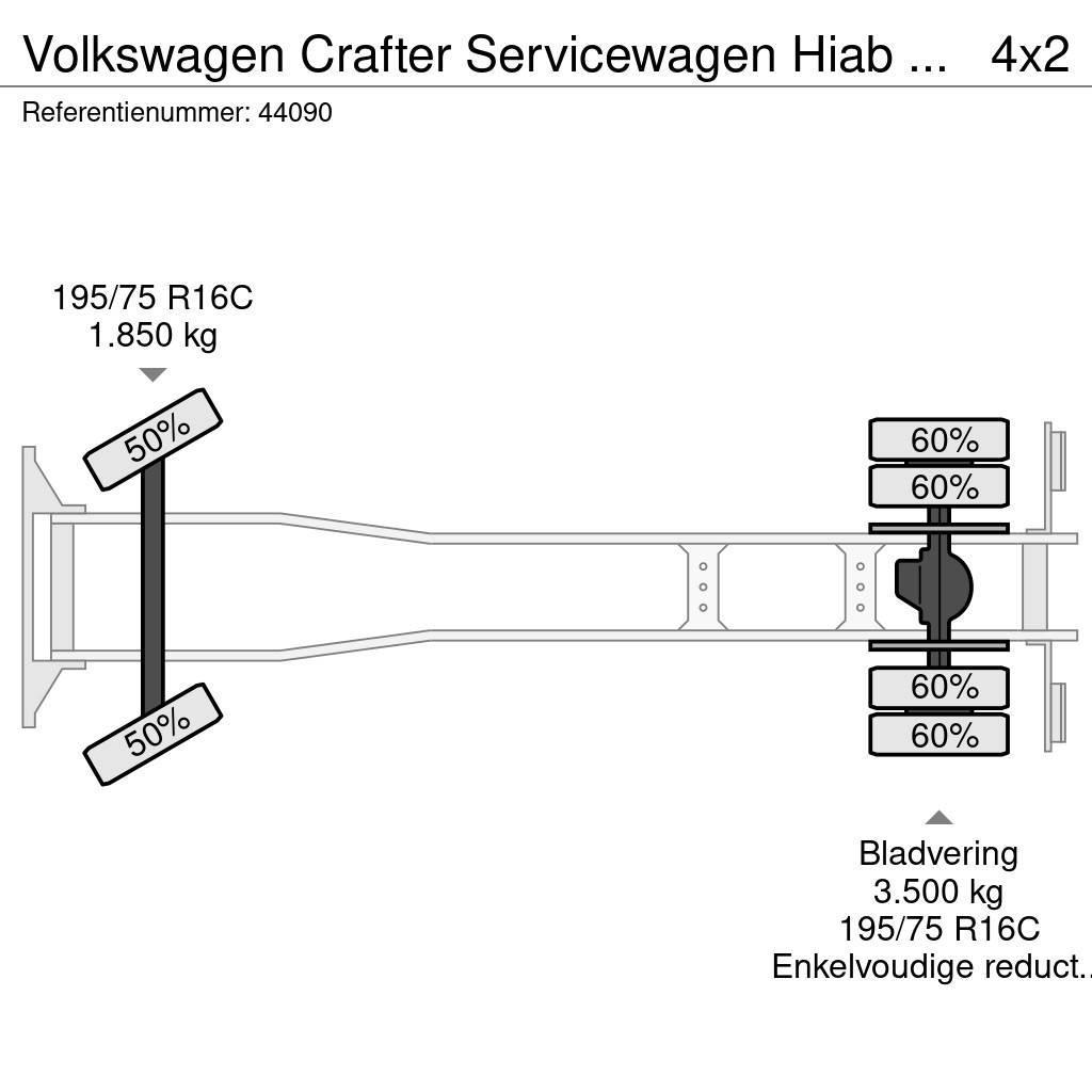 Volkswagen Crafter Servicewagen Hiab 1,3 Tonmeter laadkraan J Kranen voor alle terreinen
