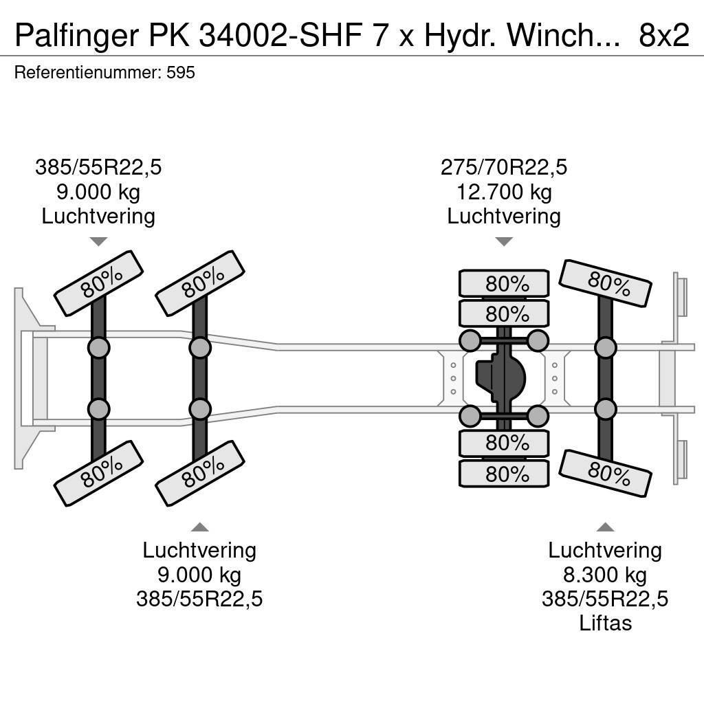Palfinger PK 34002-SHF  7 x Hydr.  Winch  Scania R580 8x2  E Kranen voor alle terreinen