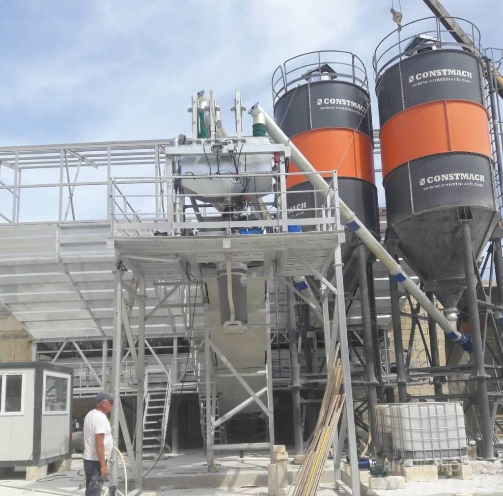 Constmach 100 M3/H Dry Type Concrete Batching Plant Menginstallaties