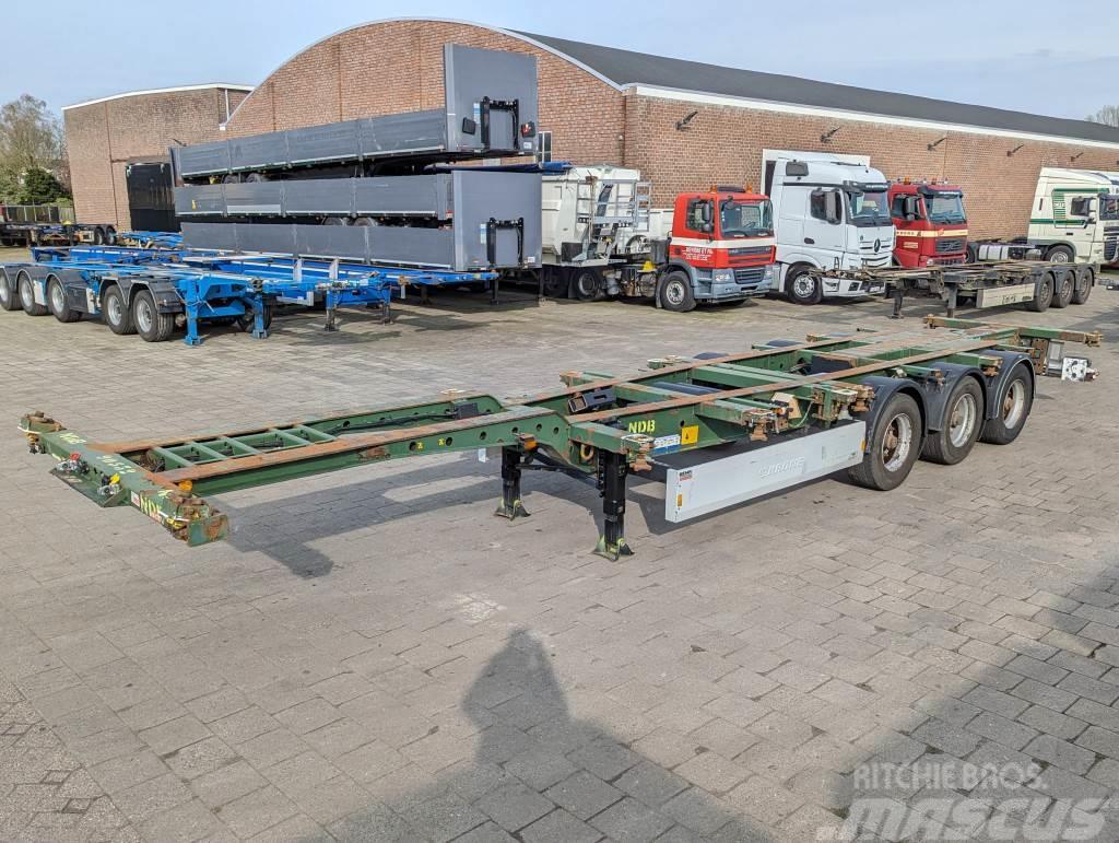 Krone SD 27 3-Assen BPW - Back Slider - DrumBrakes - 528 Containerchassis