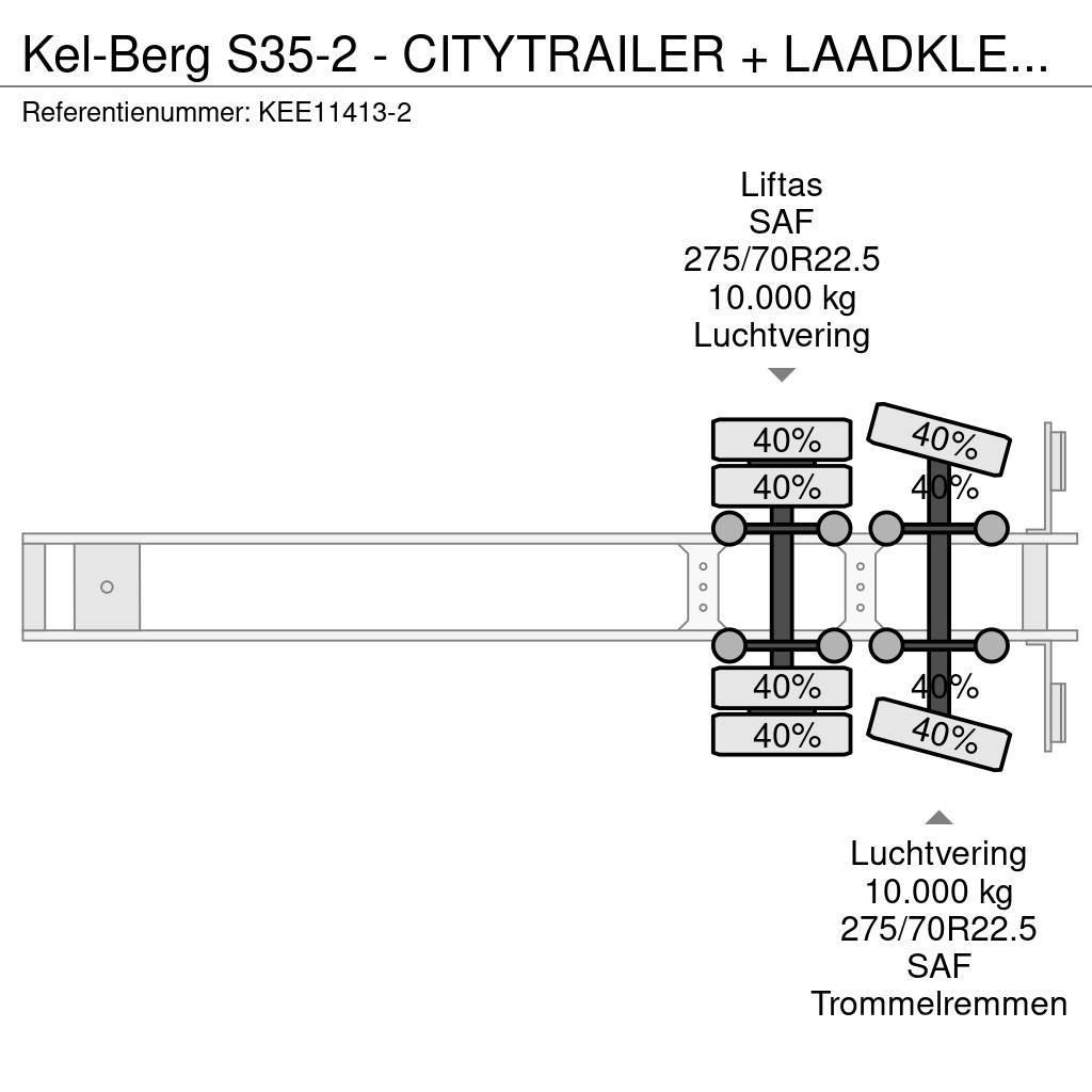 Kel-Berg S35-2 - CITYTRAILER + LAADKLEP + STEERING AXLE + L Schuifzeilen