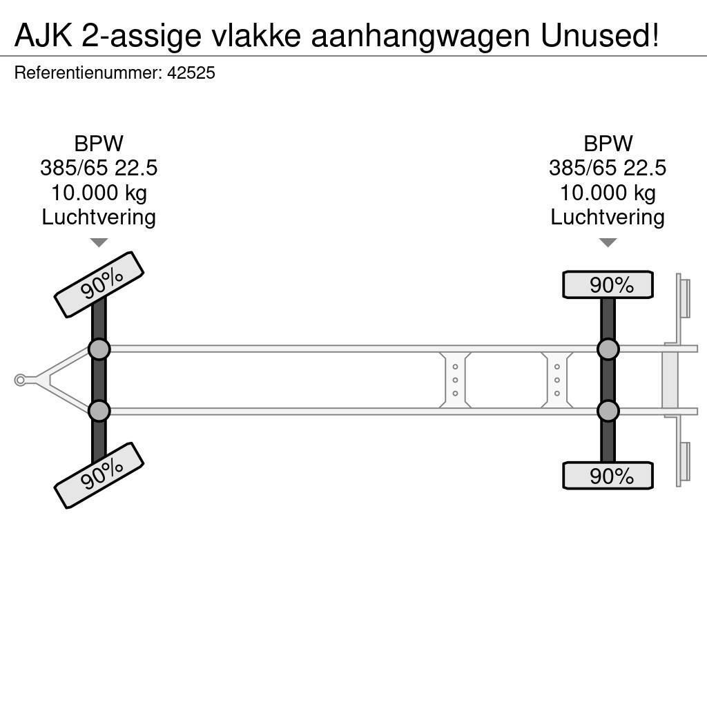AJK 2-assige vlakke aanhangwagen Unused! Containerchassis