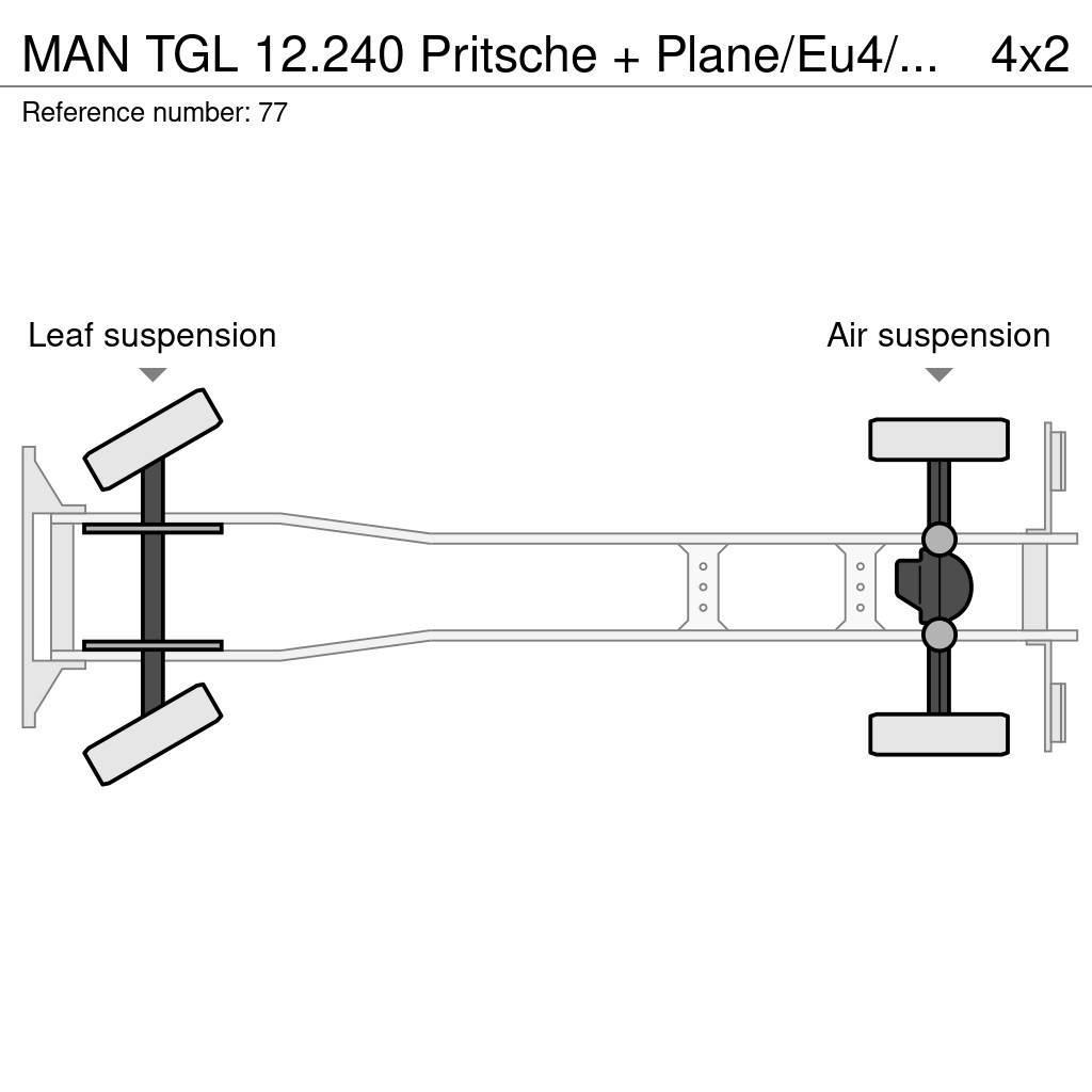 MAN TGL 12.240 Pritsche + Plane/Eu4/LBW Schuifzeilopbouw