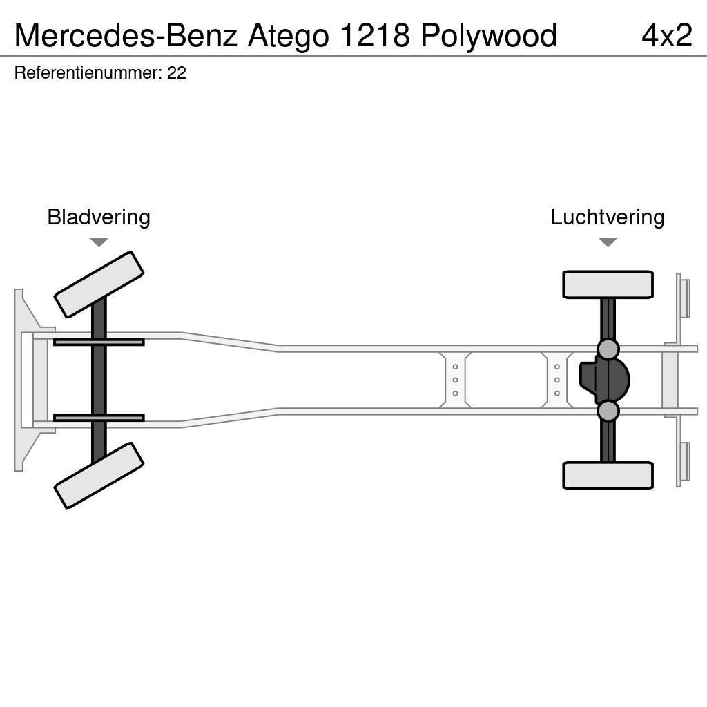 Mercedes-Benz Atego 1218 Polywood Bakwagens met gesloten opbouw