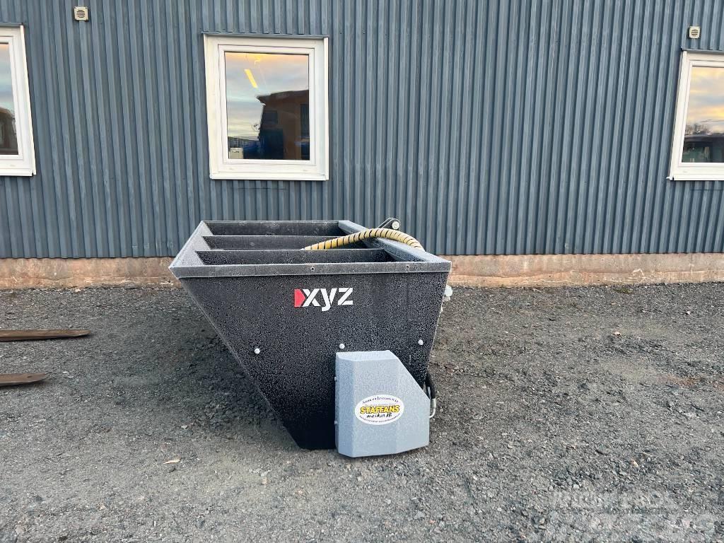 XYZ 2M Sandspridare SMS/3-Punkt Fäste Med Cylinder Strooibak