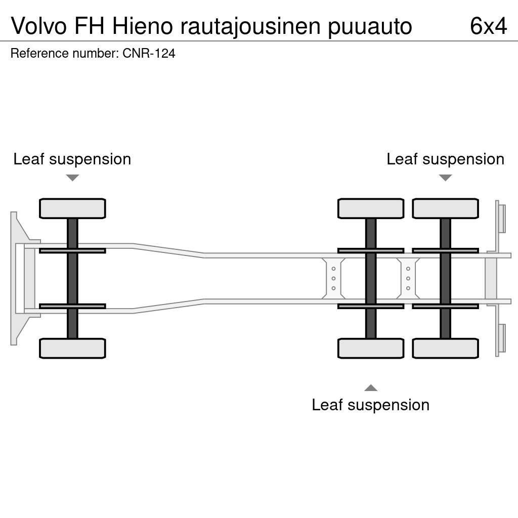 Volvo FH Hieno rautajousinen puuauto Hout-Bakwagens