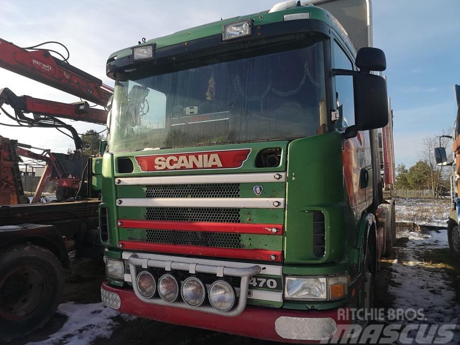 Scania 124 Vlakke laadvloer met kraan