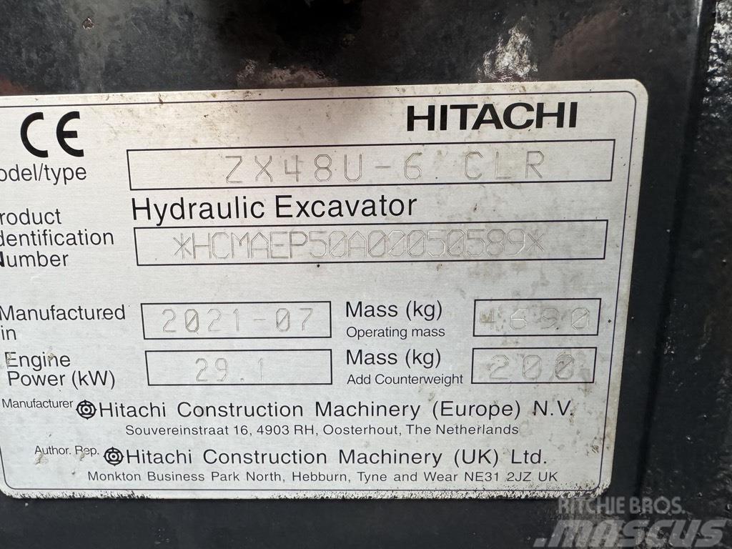 Hitachi zx48U-6 Minigraafmachines < 7t