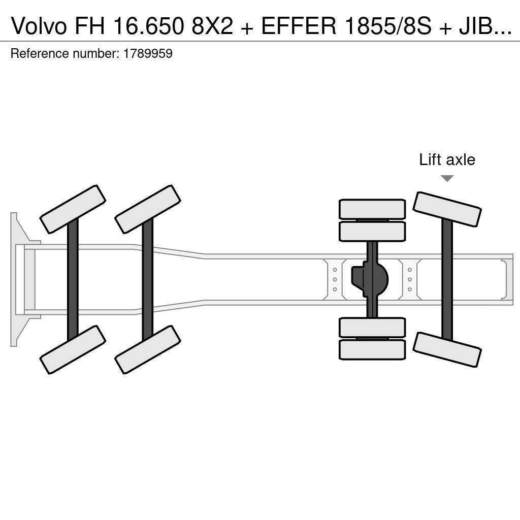 Volvo FH 16.650 8X2 + EFFER 1855/8S + JIB 6S HEAVY DUTY Trekkers