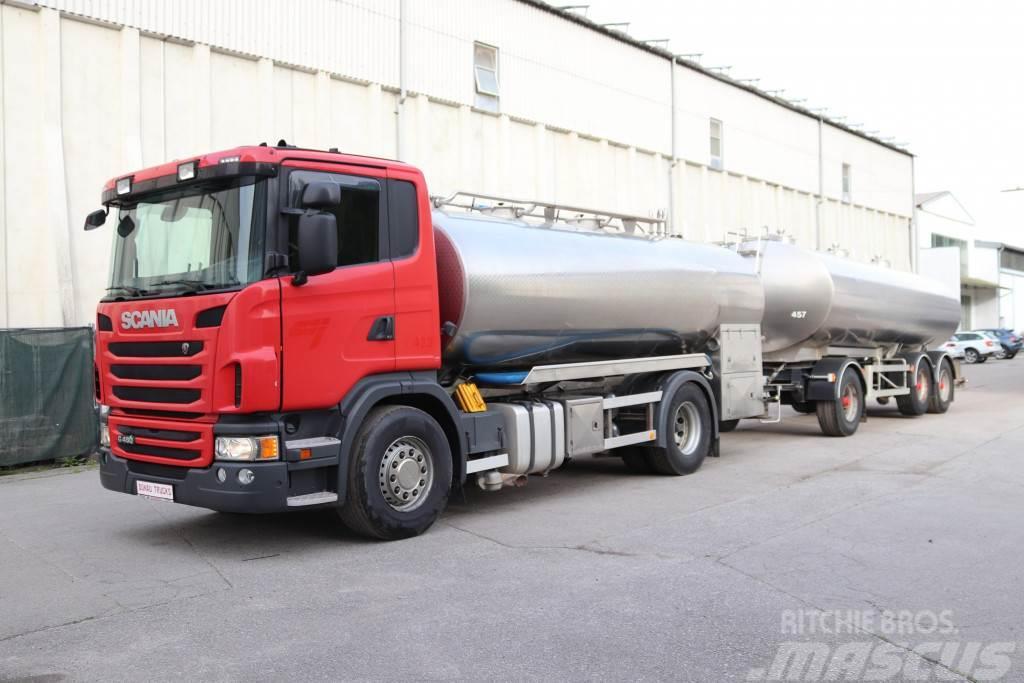Scania G480 Milchtank isoliert Lkw + Anhänger Tankwagen