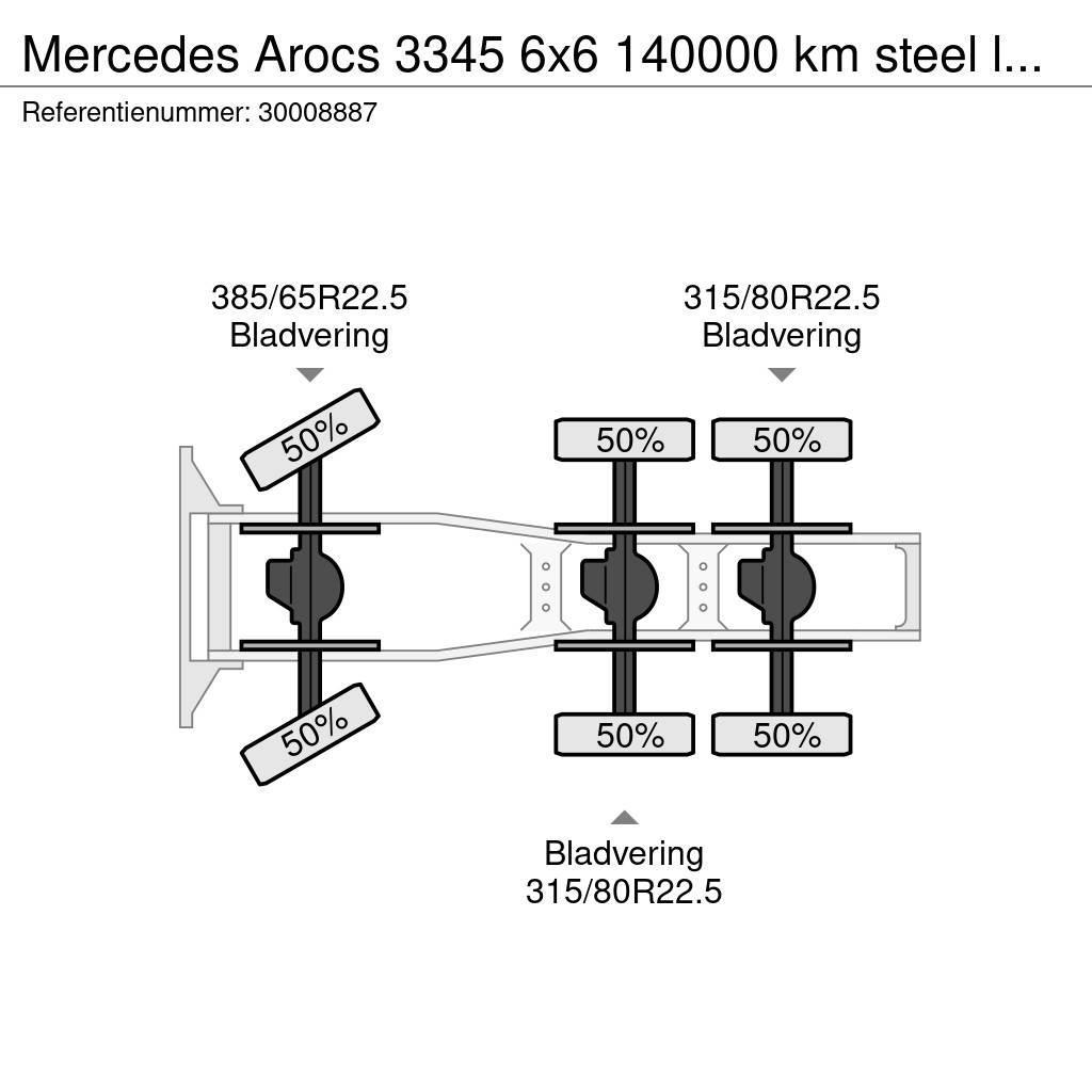 Mercedes-Benz Arocs 3345 6x6 140000 km steel lames Trekkers
