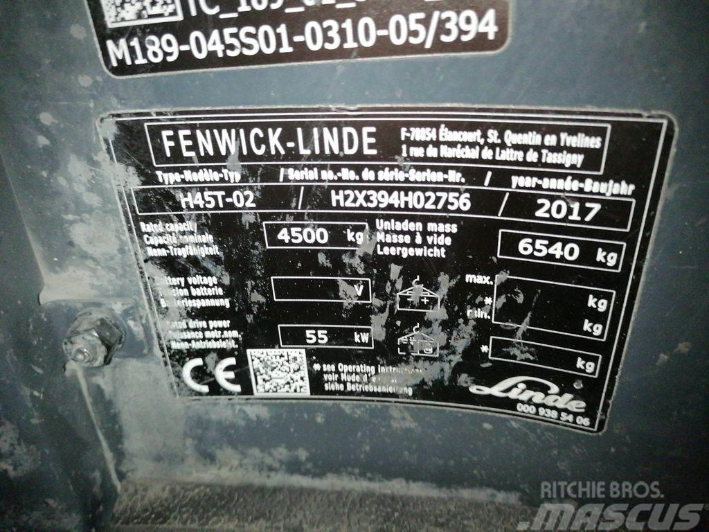 Linde H45T-02 LPG heftrucks