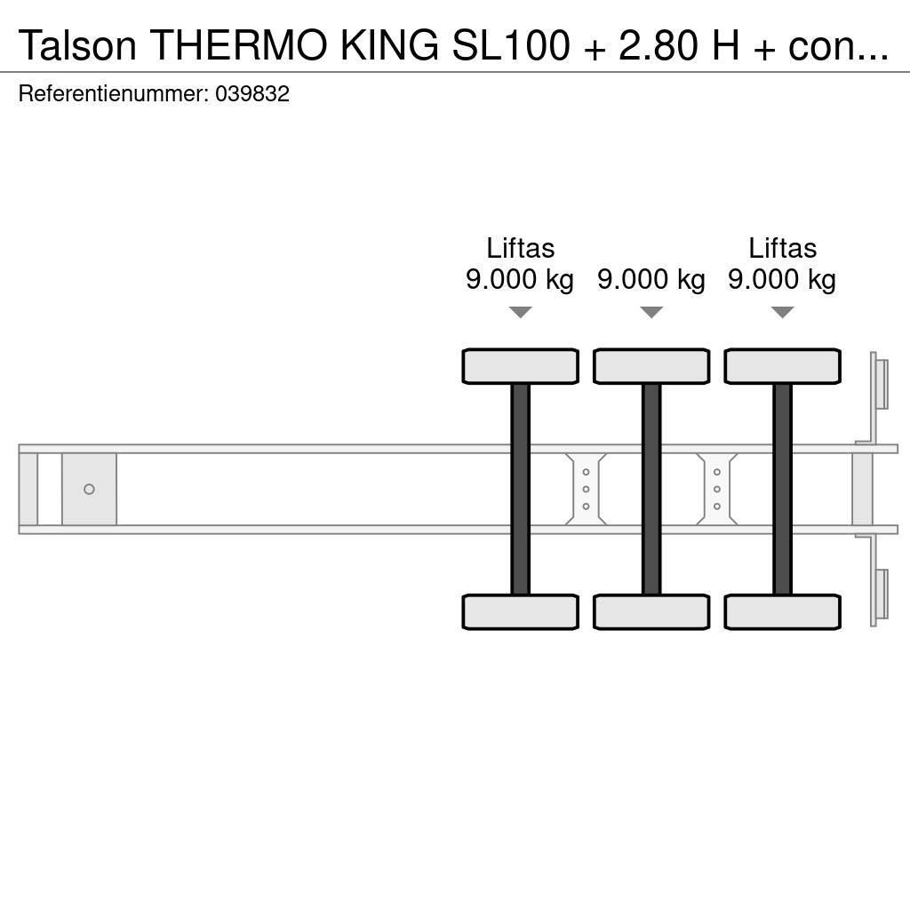 Talson THERMO KING SL100 + 2.80 H + confection + 3 axles Koel-vries opleggers