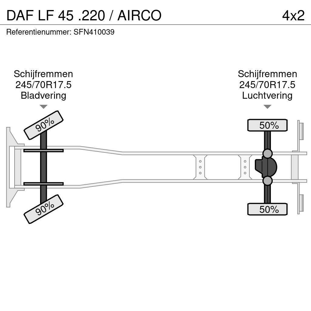 DAF LF 45 .220 / AIRCO Platte bakwagens