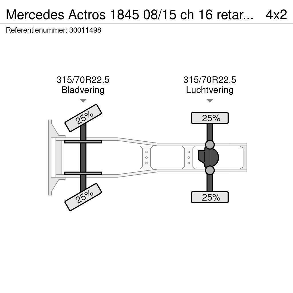 Mercedes-Benz Actros 1845 08/15 ch 16 retarder 2 tanks Trekkers
