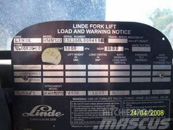 Linde H140/1200 Containerheftrucks