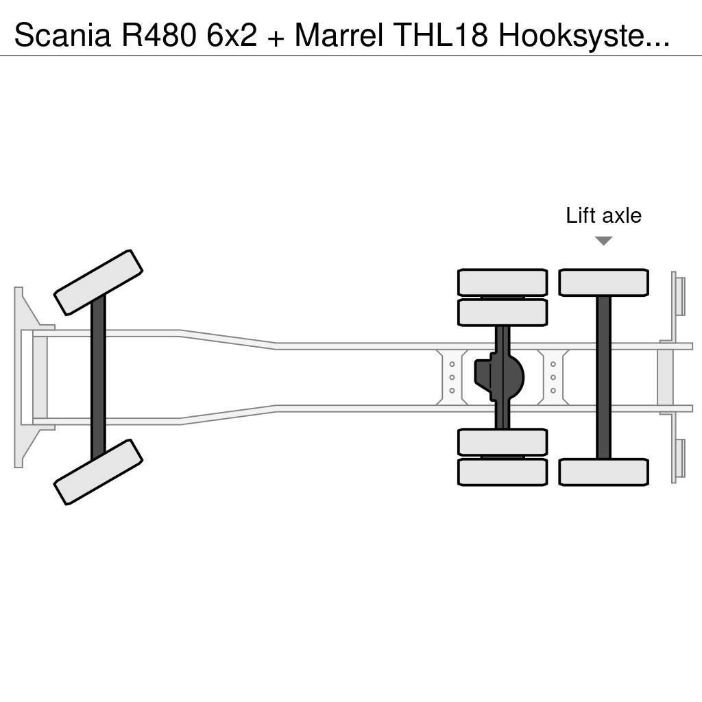 Scania R480 6x2 + Marrel THL18 Hooksystem (euro 5) Vrachtwagen met containersysteem