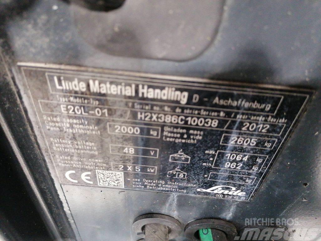 Linde E20L-01 Elektrische heftrucks