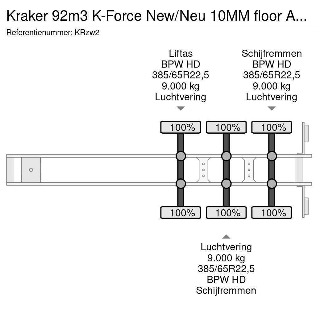 Kraker 92m3 K-Force New/Neu 10MM floor Alcoa's Liftachse Schuifvloeropleggers