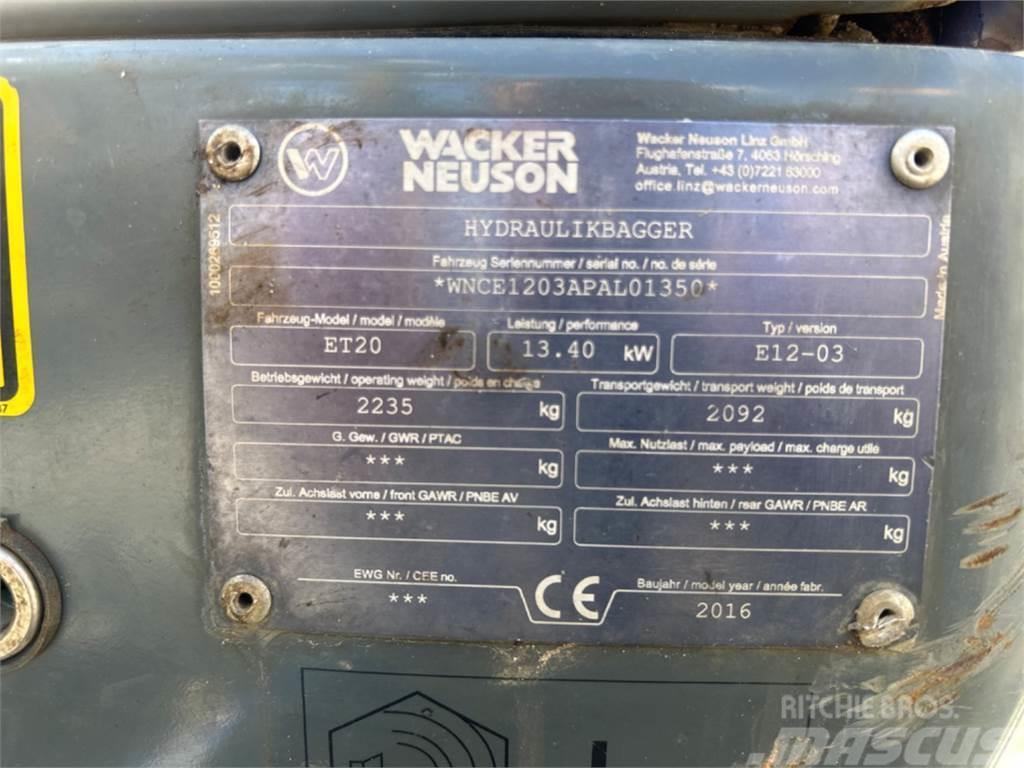 Wacker Neuson ET20 VDS Minigraafmachines < 7t