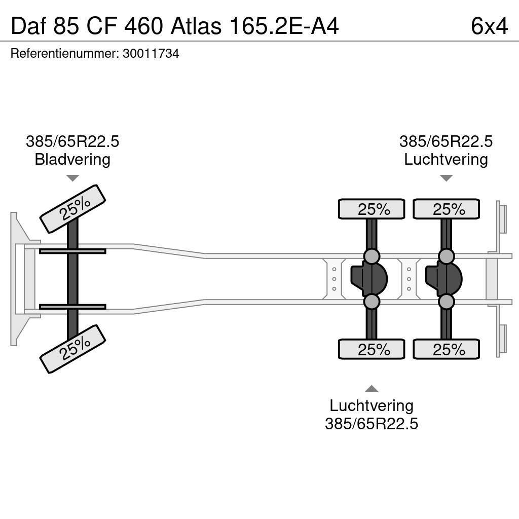 DAF 85 CF 460 Atlas 165.2E-A4 Vlakke laadvloer met kraan