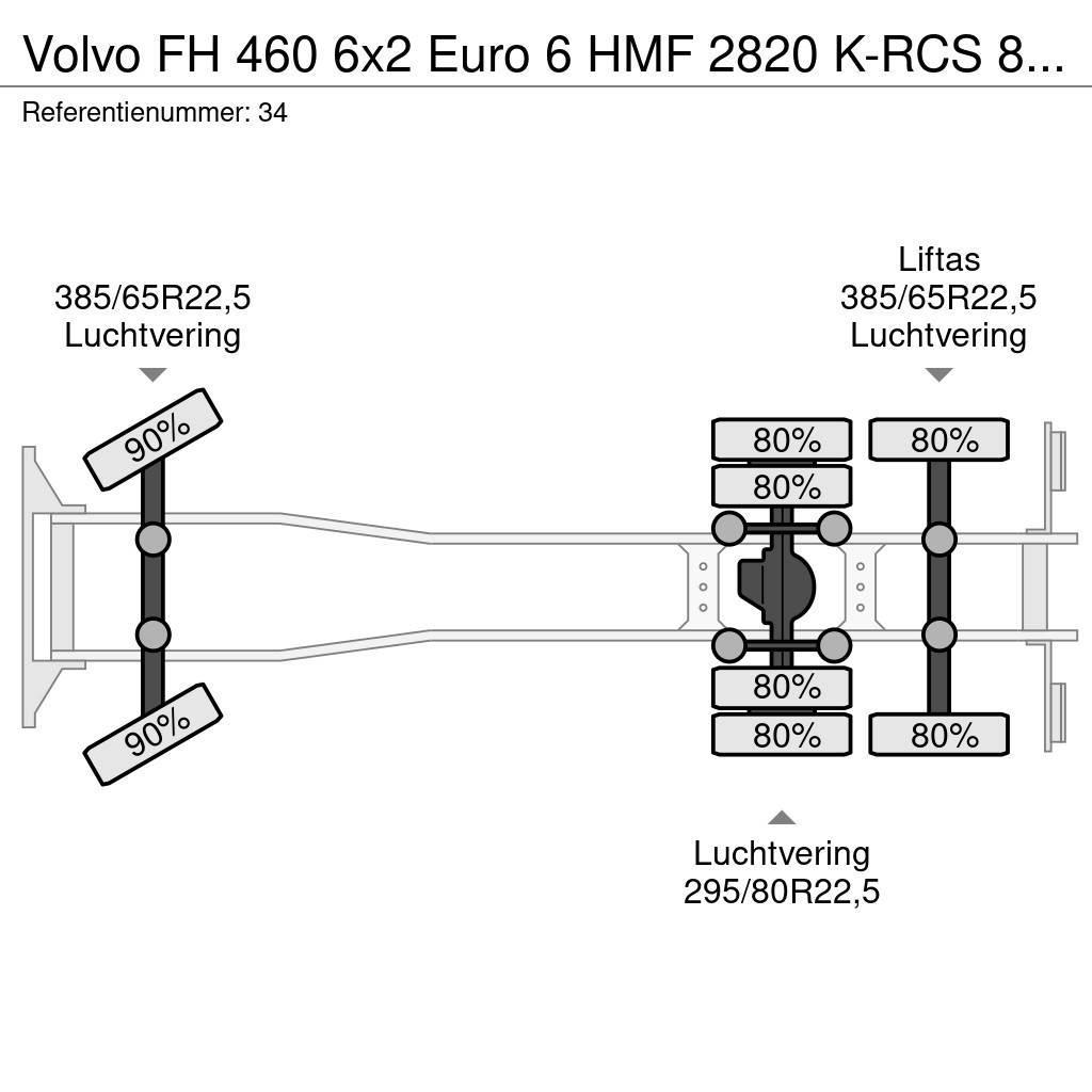 Volvo FH 460 6x2 Euro 6 HMF 2820 K-RCS 8 x Hydr Crane Ye Kranen voor alle terreinen