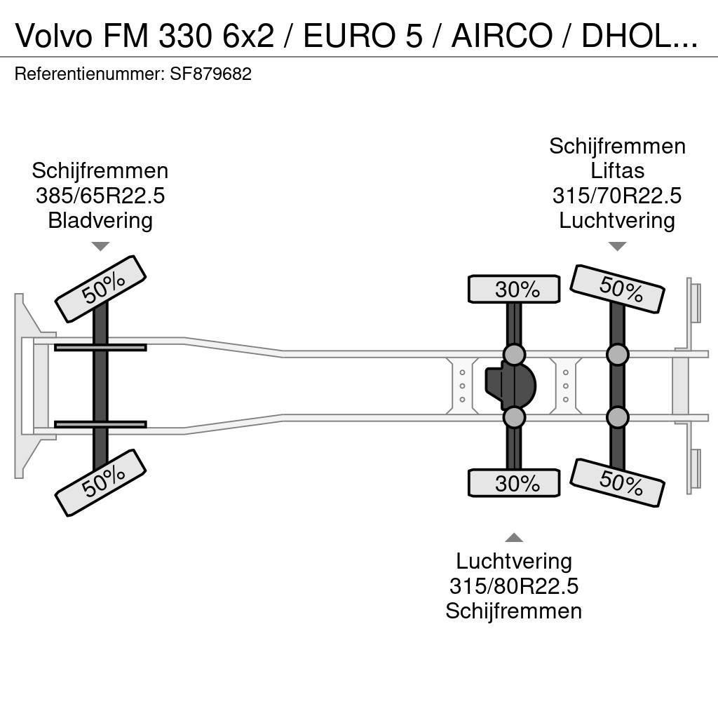 Volvo FM 330 6x2 / EURO 5 / AIRCO / DHOLLANDIA 2500kg / Schuifzeilopbouw