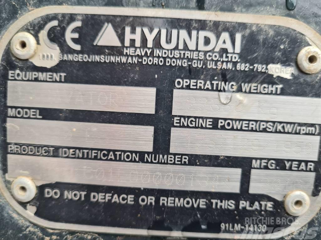 Hyundai HX 220 L Rupsgraafmachines