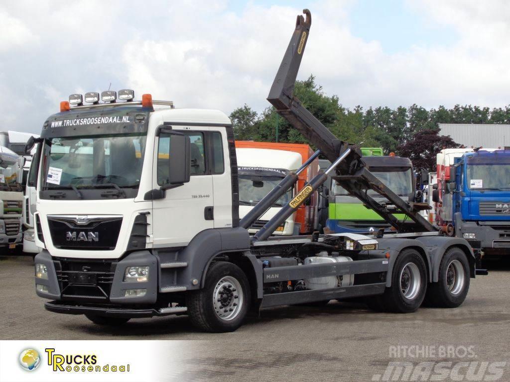 MAN TGS 33.440 + Manual + Hook system + Euro 6 + 6X4 + Vrachtwagen met containersysteem