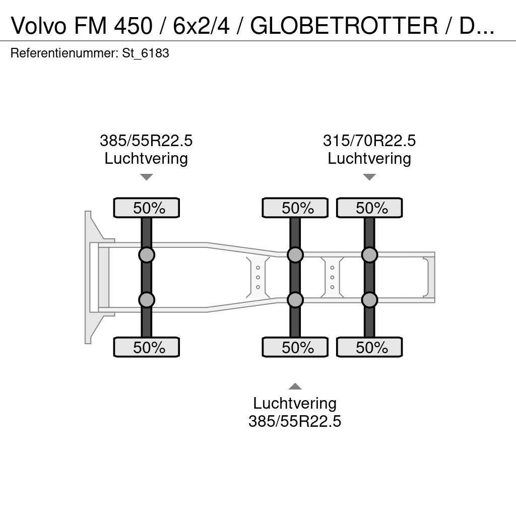 Volvo FM 450 / 6x2/4 / GLOBETROTTER / DYNAMIC STEERING / Trekkers