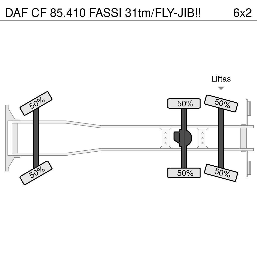 DAF CF 85.410 FASSI 31tm/FLY-JIB!! Kranen voor alle terreinen