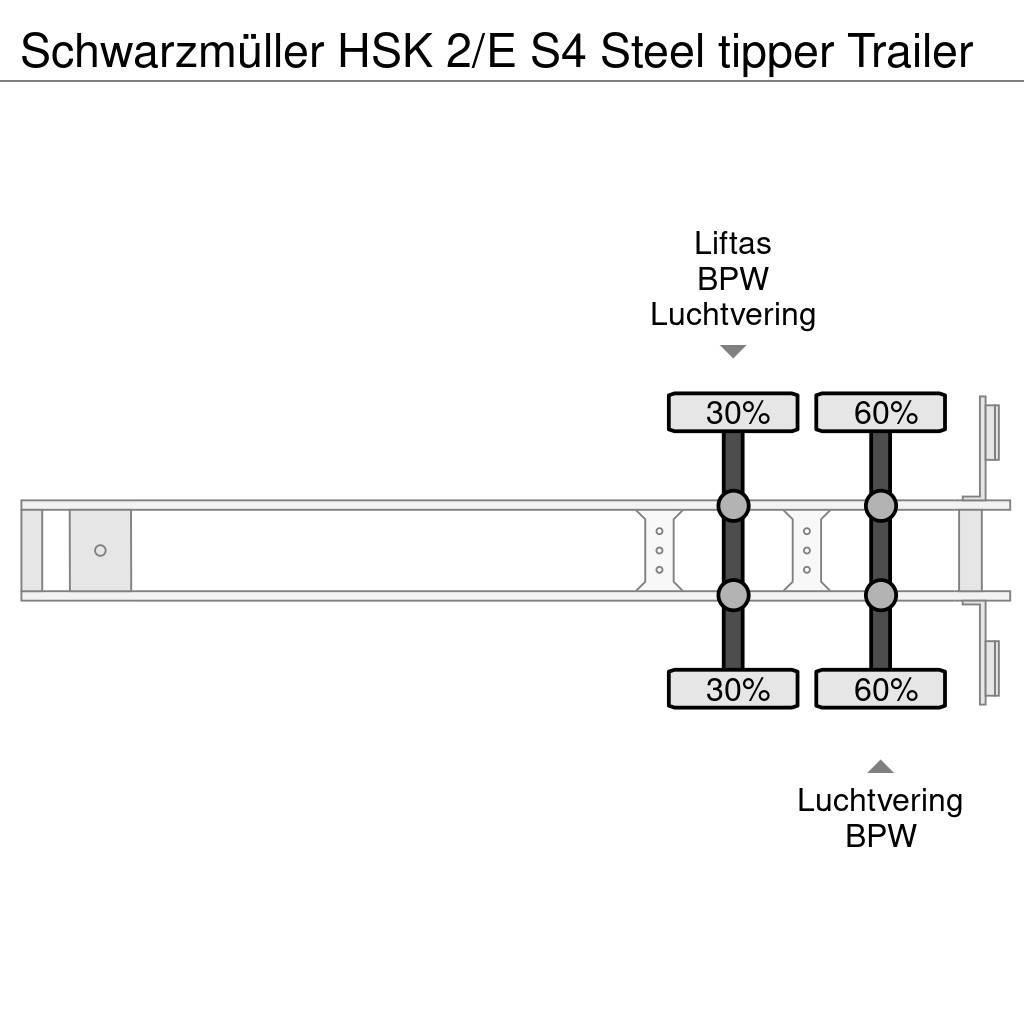 Schwarzmüller HSK 2/E S4 Steel tipper Trailer Kippers