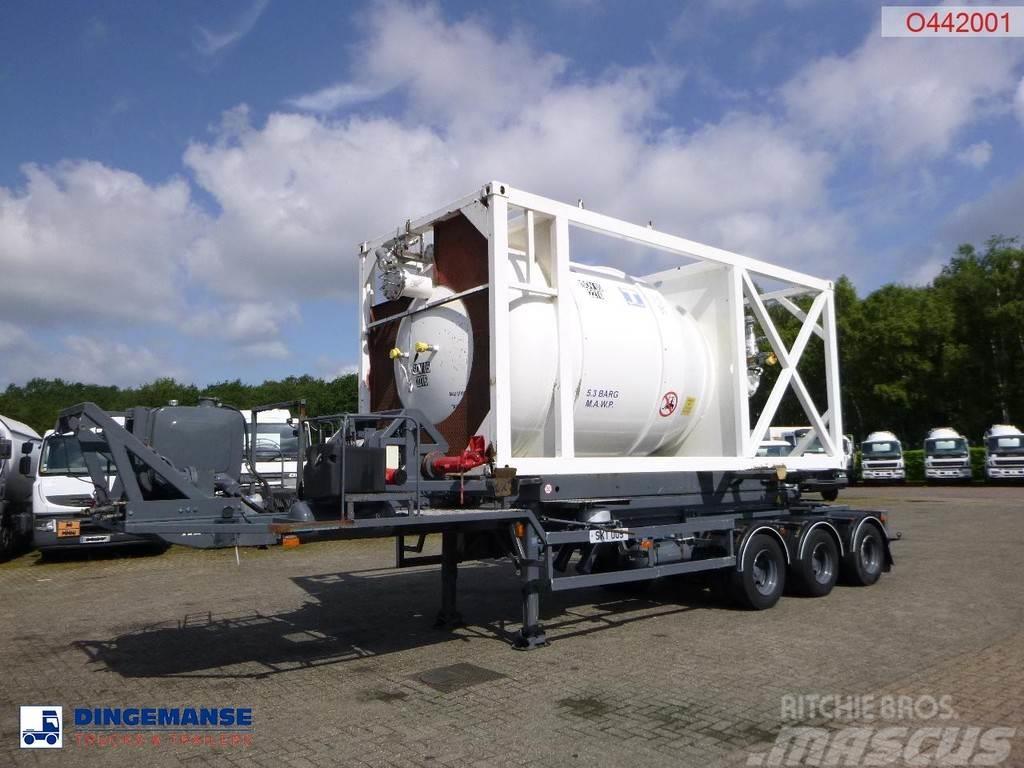 HTS 3-axle container trailer (sliding, tipping) + Kippers