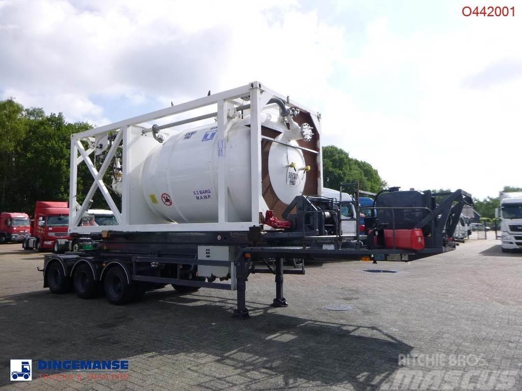  HTS 3-axle container trailer (sliding, tipping) + Kippers