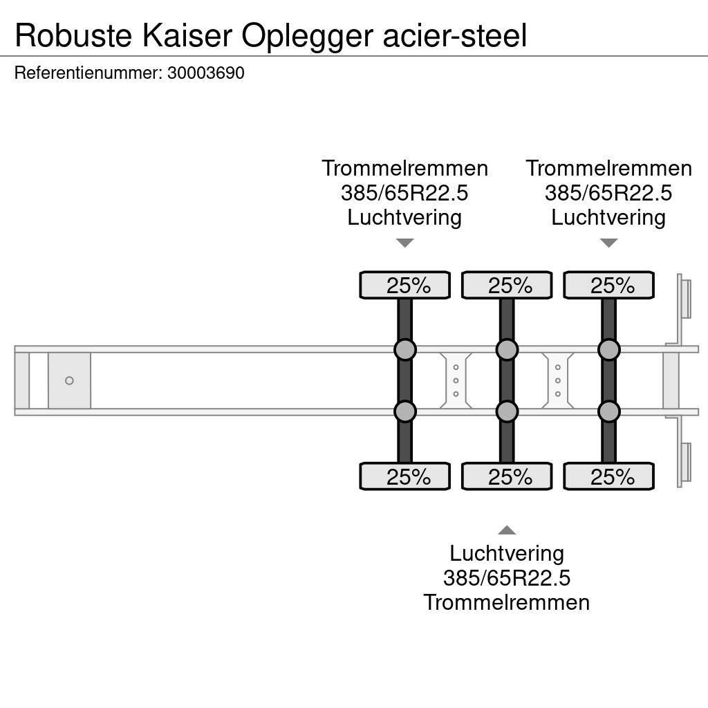 Robuste Kaiser Oplegger acier-steel Vlakke laadvloeren