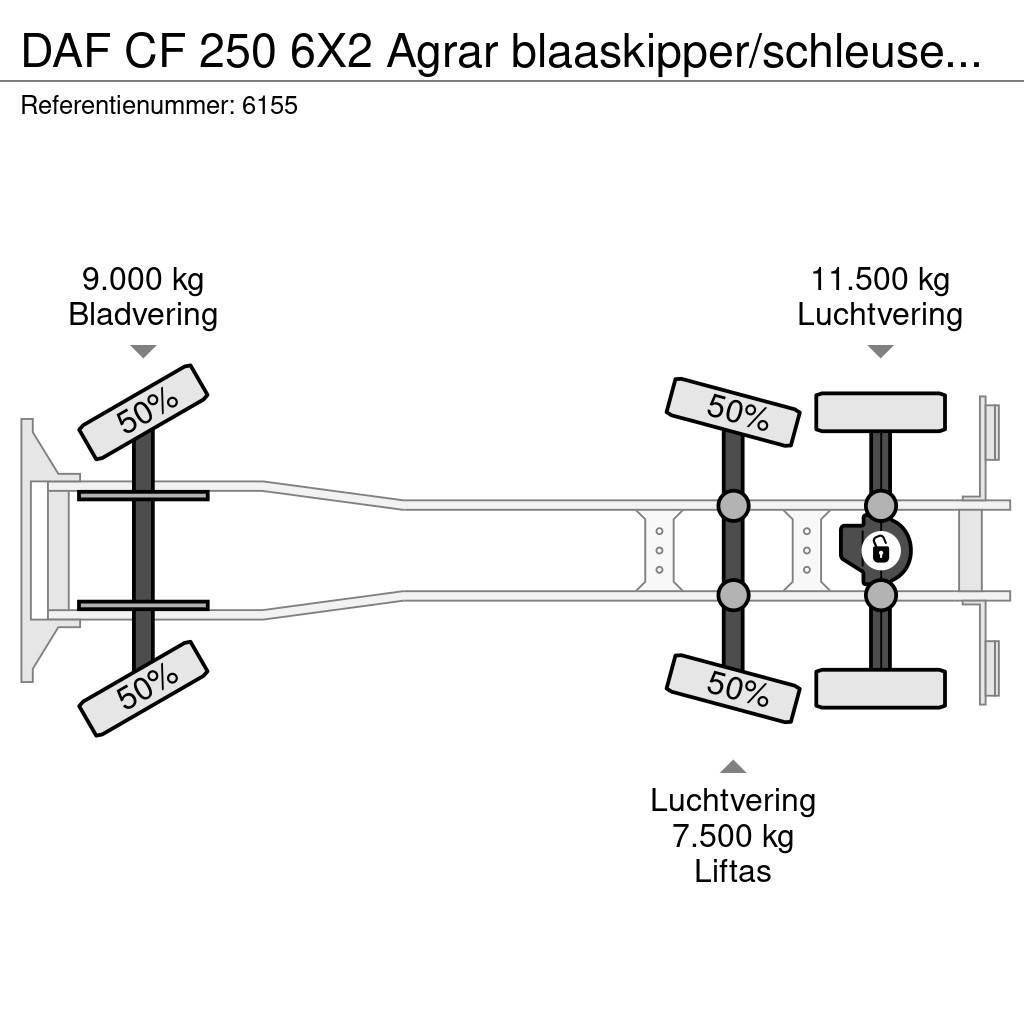 DAF CF 250 6X2 Agrar blaaskipper/schleuse Blower Manua Kipper